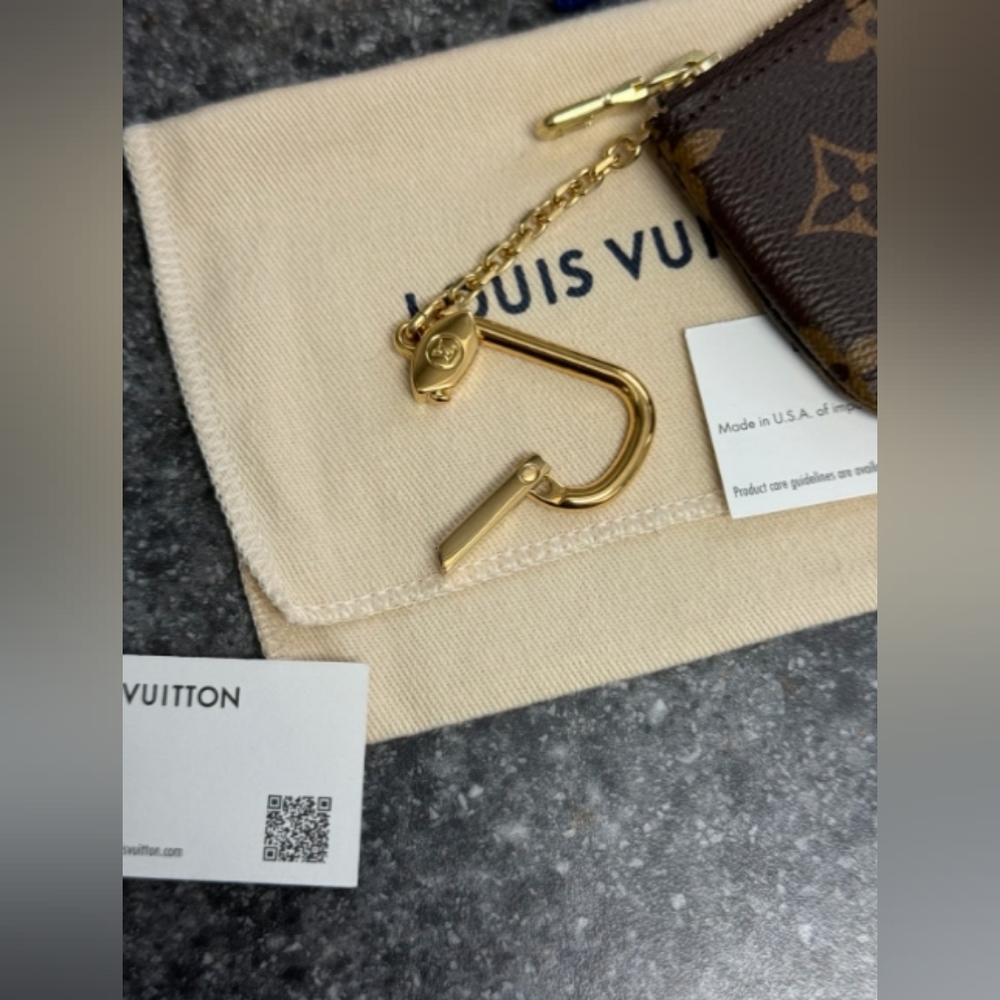 Louis Vuitton Monogram Zip Coin Pouch - Brown with Gold Hardware - Picture 5 of 9
